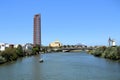 The tower of Seville or the Cajasol in the early morning Royalty Free Stock Photo