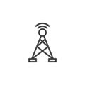 Tower signal antenna line icon