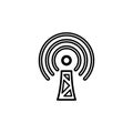 Tower signal icon flat vector template design trendy Royalty Free Stock Photo