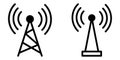 Tower signal icons set