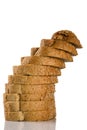 Tower of sliced brown bread Royalty Free Stock Photo