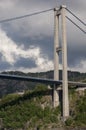 On tower of the Sotra Bridge Royalty Free Stock Photo