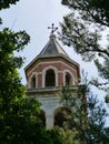 The tower of the St Cosmas and Damian church Royalty Free Stock Photo