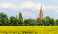 Tower of St. Martin in Nienburg Royalty Free Stock Photo