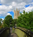 Tower of St Mary the Virgin parish church of St Neots Cambridgeshire.