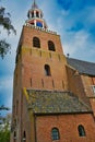 tower of the St Peter Church (Petruskerk) in Pieterburen, the Netherlands Royalty Free Stock Photo