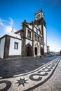 Tower of St. Sebastian church Igreja Matriz de Sao Sebastiao i Royalty Free Stock Photo