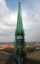 Tower of the St. Vitus cathedral in Prague Castle in Prague, Czech Republic