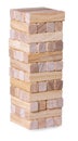 The tower stack from wooden blocks toy Royalty Free Stock Photo