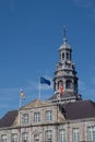 The tower of Stadhuis van Maastricht, the city hall of Maastricht, Netherlands Royalty Free Stock Photo