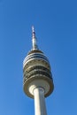 Tower of stadium of the Olympiapark in Munich, Germany, is an Olympic Park Royalty Free Stock Photo