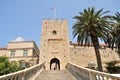 Tower with staircase to the old town. Korcula, Croatia Royalty Free Stock Photo