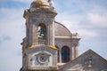 Tower / Steeple of old Portuguese church in Povoa de Varzim, Portugal