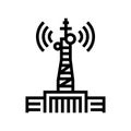 tower telecommunication line icon vector illustration