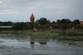 Tower of the Templar castle on the banks of the Vistula River in Malbork, Poland. Royalty Free Stock Photo