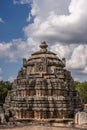 Tower top on one Vimana at Veera Narayana temple in Belavadi, Karnataka, India