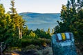 Tower on the top of Praded, View from yellow hiking trail, Vresova Studanka, Hruby Jesenik Royalty Free Stock Photo