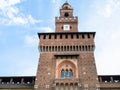 Tower Torre del Filarete of Castello Sforzesco Royalty Free Stock Photo