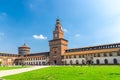 Old medieval Sforza Castle Castello Sforzesco and tower, Milan Royalty Free Stock Photo