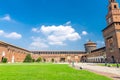 Old medieval Sforza Castle Castello Sforzesco and tower, Milan Royalty Free Stock Photo