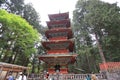 tower of Toshogu shrine , dedicated to Tokugawa Leyasu. UNESCO World Heritage Site Royalty Free Stock Photo