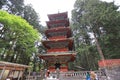 tower of Toshogu shrine , dedicated to Tokugawa Leyasu. UNESCO World Heritage Site Royalty Free Stock Photo