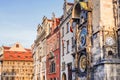 Tower of town hall with astronomical clock in Prague, Czech Rep Royalty Free Stock Photo