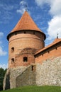 Tower of the Trakai Castle near Vilnius Royalty Free Stock Photo