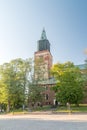 Tower of Turku Cathedral, medieval basilica in Finland and the Mother Church of the Evangelical Lutheran Church of Finland