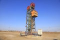 tower type pumping unit under blue sky Royalty Free Stock Photo