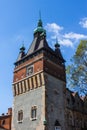 Tower in Vaidahunyad Castle in Budapest. Hungary