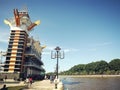 the tower of view is one of the icons of the city of Banjarmasin right on the edge of the Martapura river Royalty Free Stock Photo