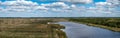 Tower view over the pond and swamp of the fen national park, Fochteloo Royalty Free Stock Photo