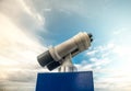 Tower viewer against blue cloudy sky Royalty Free Stock Photo