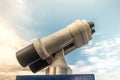 Tower viewer against blue cloudy sky Royalty Free Stock Photo