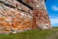 tower and wall of large brick stone Royalty Free Stock Photo