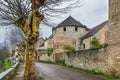 Tower and wall in Noyers, Yonne, France