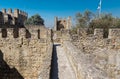 Tower and wall. Saint George's Castle. Royalty Free Stock Photo