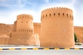 Tower and walls of fort i, Yazd, Iran