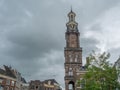 Tower of Wijnhuistoren on a sunny day with cloudy sky in the background Royalty Free Stock Photo