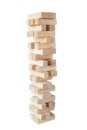 Tower of wooden blocks Royalty Free Stock Photo