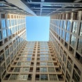 Towering box shaped skyscrapes Royalty Free Stock Photo