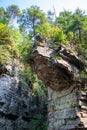 Towering cliff in Quechee Gorge, Vermont, USA Royalty Free Stock Photo
