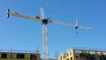 Towering construction crane