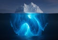 Highlights the concept of The Tip of the Iceberg, showcasing how much Royalty Free Stock Photo