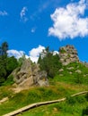 Beautiful summer mountain ponarama of the Carpathian mountains.