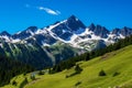 Towering peaks and alpine meadows