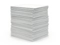 Towering pile of pristine white paper sheets Royalty Free Stock Photo