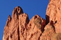 Towering red rock formations at Garden of the Gods Royalty Free Stock Photo