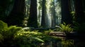 Towering redwood forest. Generative Ai.NO.03